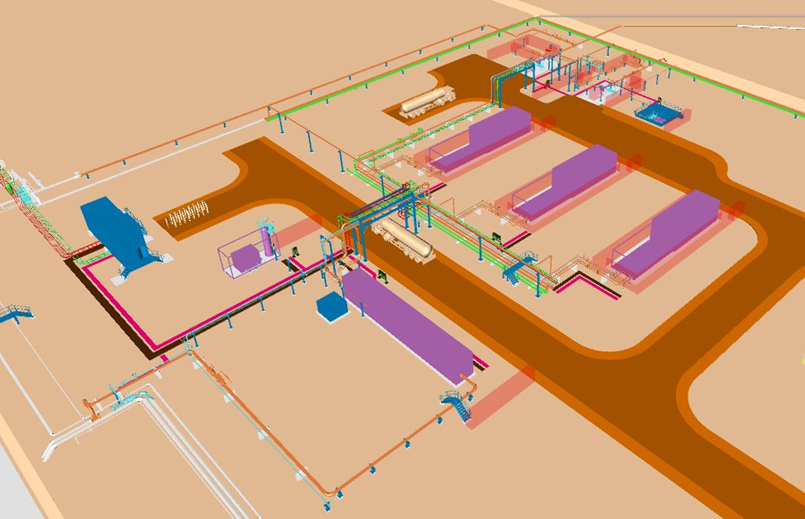 3D model of the new compressor facilities 3D model of the new compressor facilities