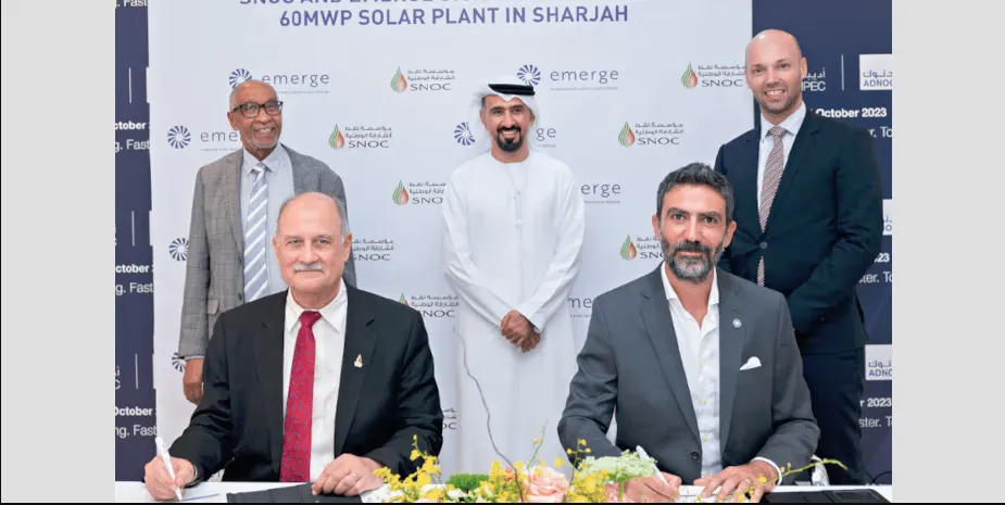 Signature of an agreement to develop the largest solar plant to date in Sharjah